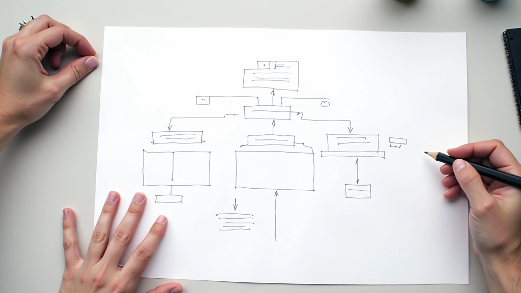 Tiskopis struktury webu s hierarchií a navigačními cestami uživatele